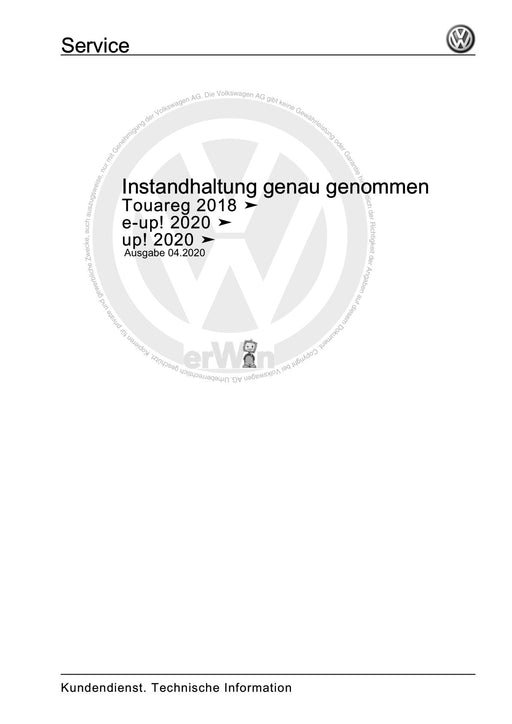 Up! (2012+) eUp! (2014+) Maintenance handbook (IGG) Instandhaltung genau genommen