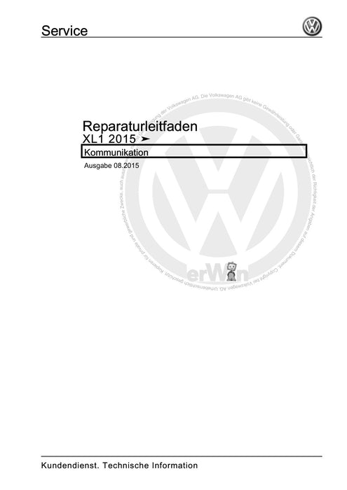 XL1 (2012+) Reparaturanleitung Kommunikation
