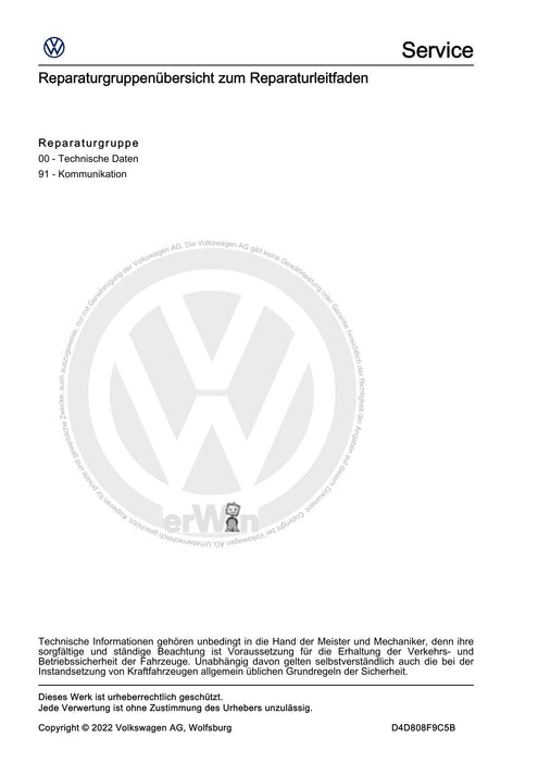 T-Roc (2018 - 2022) Reparaturanleitung Kommunikation