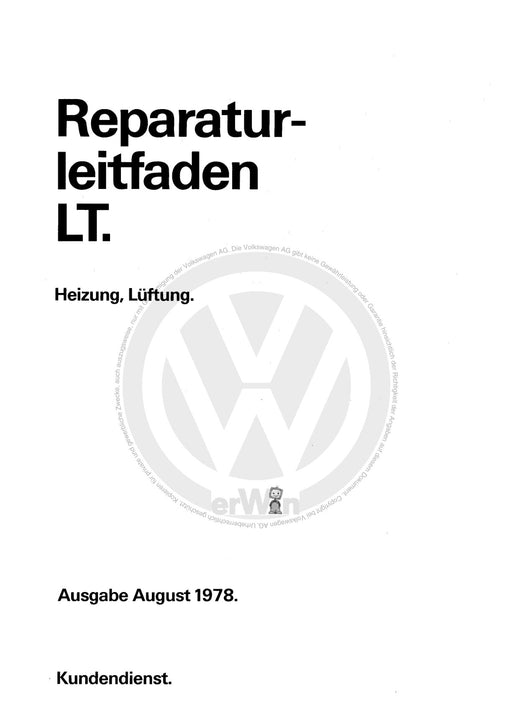 Typ 2 (1968 - 1979) Reparaturanleitung Heizung, Lüftung