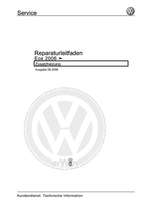 EOS (2006+) Reparaturanleitung Zusatzheizung