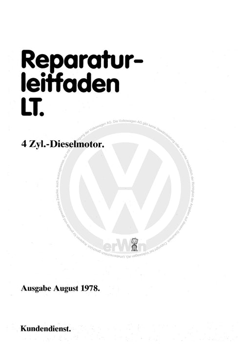 Typ 2 (1968 - 1979) Reparaturanleitung 4-Zylinder-Dieselmotor CG,1G