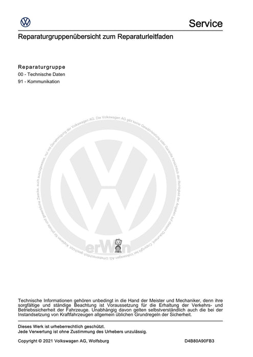 Arteon (2021+) Reparaturanleitung Kommunikation