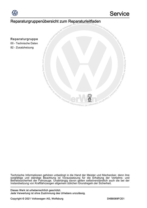 Crafter (2017+) Reparaturanleitung Standheizung, Zusatzheizung
