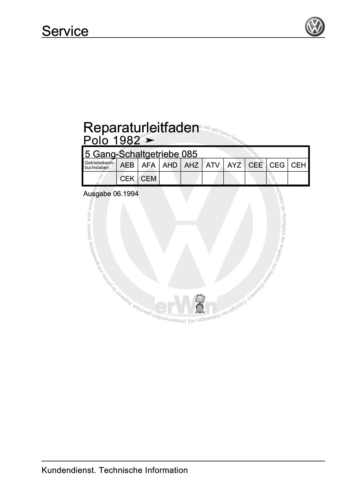 VW Polo (1981 - 1994) Polo-Coupe-Steilheck-Stufenheck