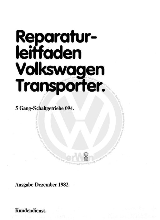 Typ 2 (1980 - 1992) Reparaturanleitung 5-Gang-Schaltgetriebe 094