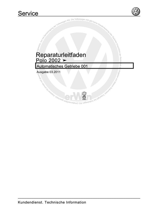 Polo (2002 - 2005) Polo Reparaturanleitung Automatisches Getriebe 001