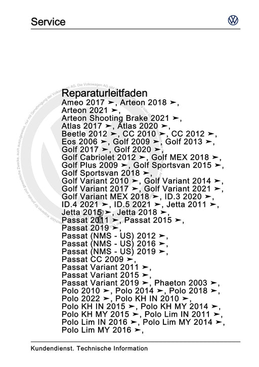 Up! (2012+) eUp! (2014+) Reparaturanleitung Ratgeber Räder, Reifen - Allgemeine Informationen