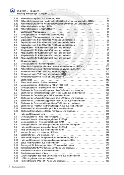 ID.5 (2021+) Reparaturanleitung Heizung, Klimaanlage