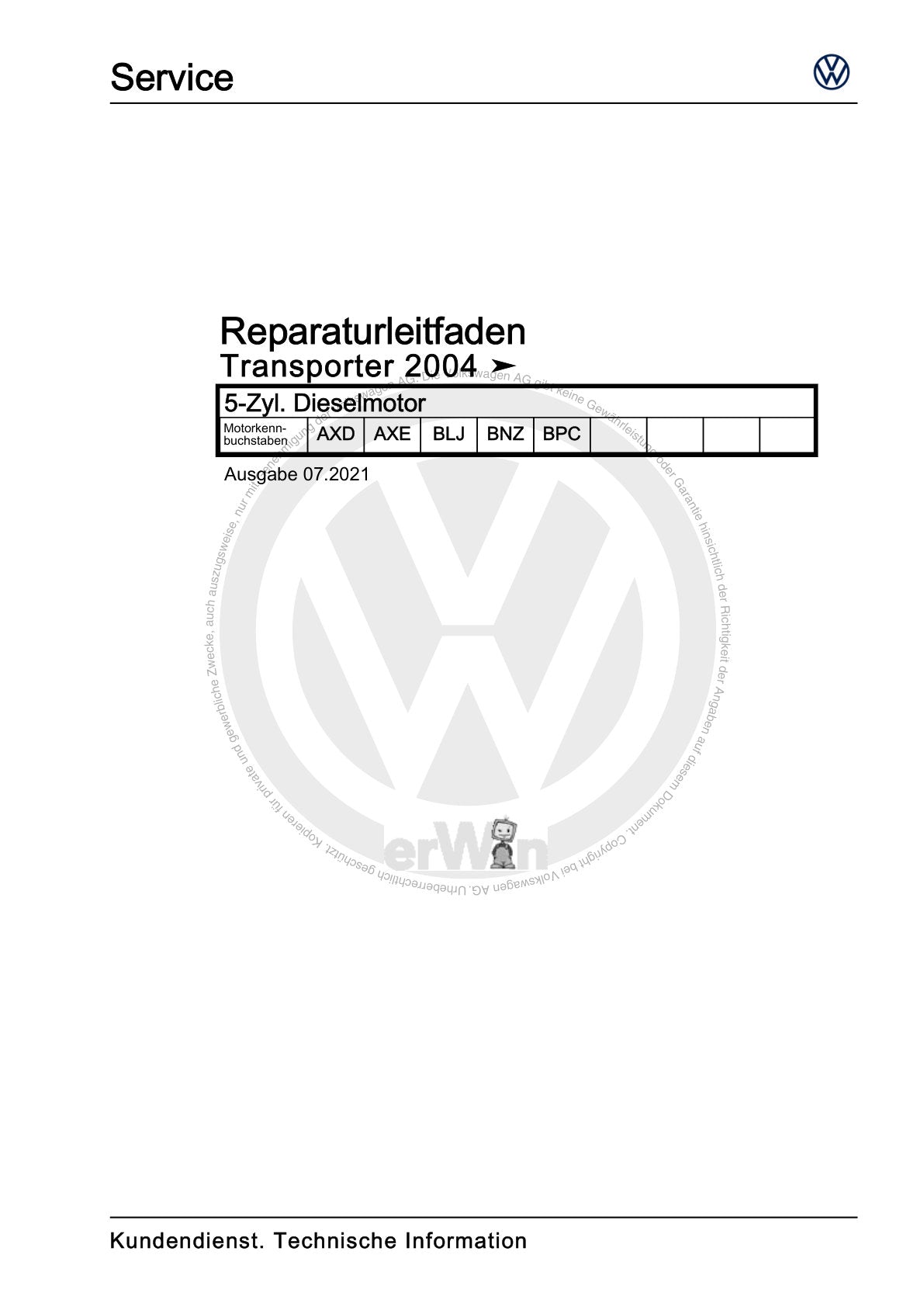 VW Transporter (2003 - 2007)
