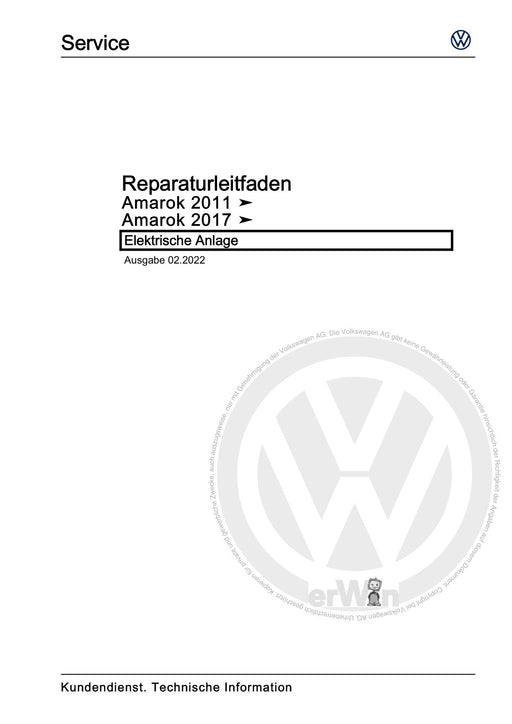 Amarok (2011+) Reparaturanleitung Elektrische Anlage