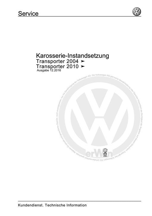 Transporter (2010 - 2015) Reparaturanleitung Karosserie-Instandsetzung