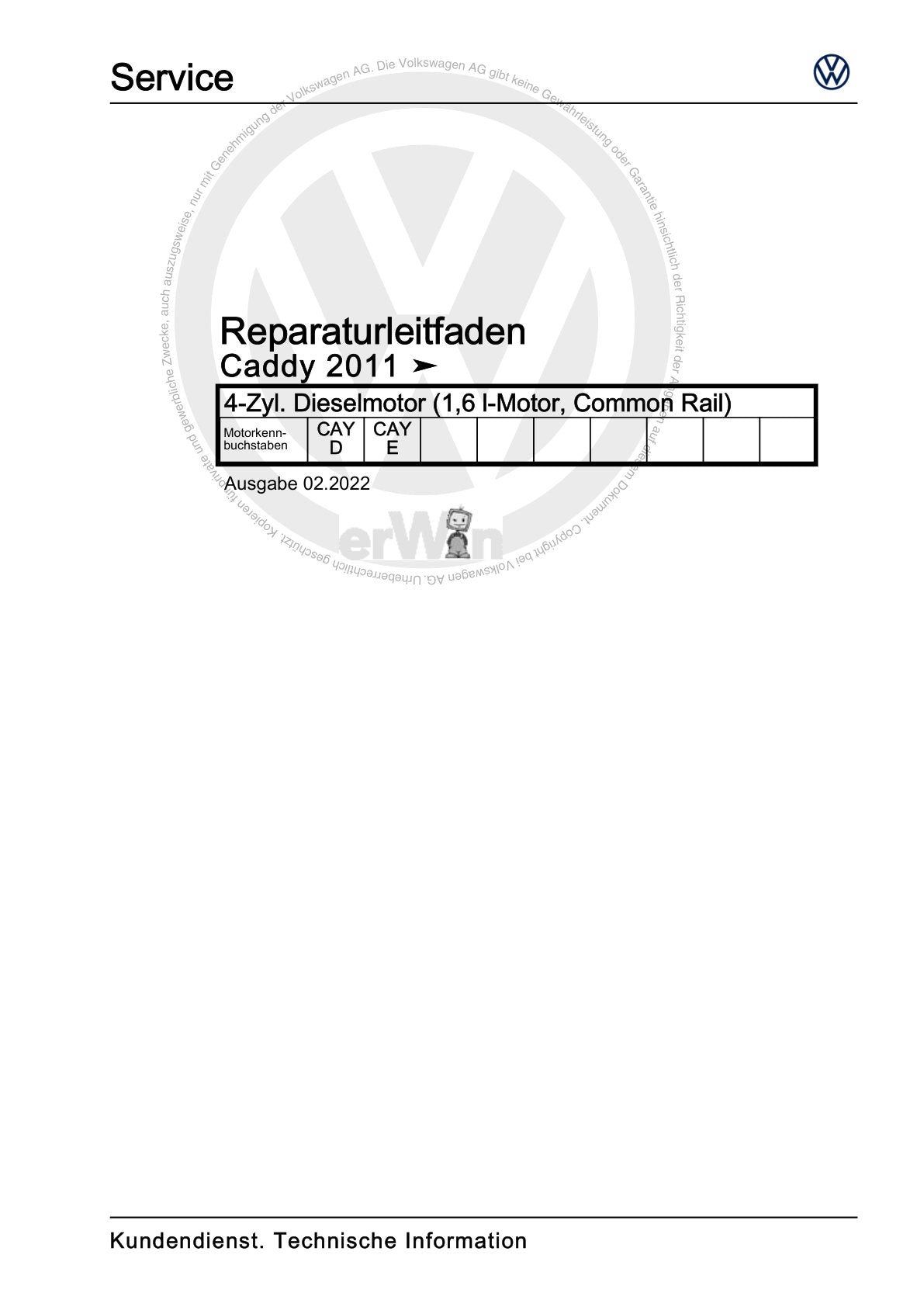 VW Caddy (2011 - 2015) Caddy-Caddy Maxi