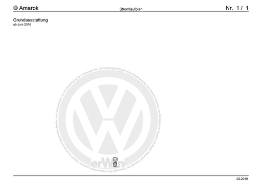Amarok (2011+) Stromlaufplan Grundausstattung, ab Juni 2016