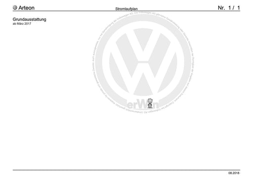Arteon (2018 - 2020) Stromlaufplan Grundausstattung, ab März 2017