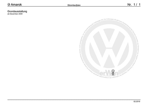 Amarok (2011+) Stromlaufplan Grundausstattung, ab Dezember 2009