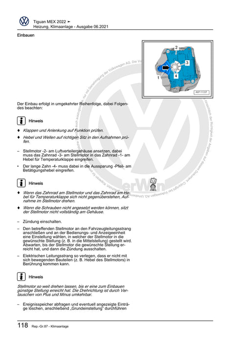 Reparaturanleitung Vorschau — Inhalt (Seite 124)